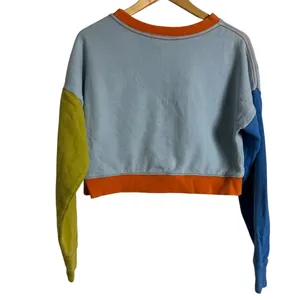 Simon Miller Blue Orange Cropped Colorblock Pullover Sweatshirt Size XS thumbnail 13