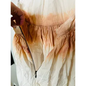 A. L. C. Multicolored Cotton Tan White Halter Neck Maxi Dress Size 6 thumbnail 11