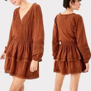 Nwt American Eagle Bohemian Tiered Western Dress thumbnail 2