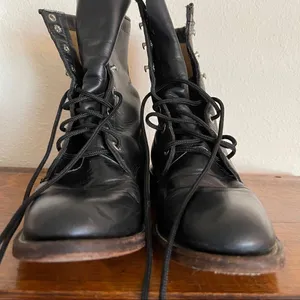 Justin Boots Vintage Leather Lace-up Ropers Black‎ thumbnail 3