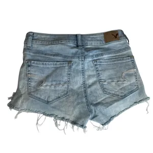 American Eagle Super Stretch Hi Rise Shortie Embroidered Flower Jean Jorts 4‎ thumbnail 3