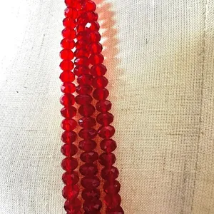Charter Club red beaded multi strand strikezone necklace thumbnail 3