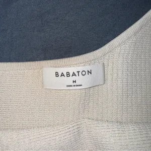 Aritzia Babaton Sculpt Knit One-Shoulder Cropped Tank Beige Medium thumbnail 3