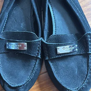 Coach Fredrica Black Suede Leather Loafer thumbnail 2
