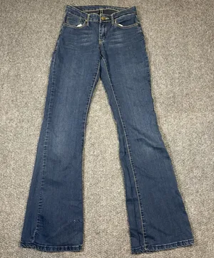BlankNYC Womens Flare Leg Jeans Size 27‎ Dark Denim Mid Rise Bell Bottoms thumbnail 1
