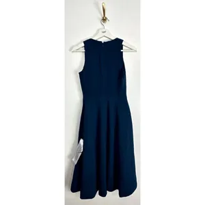 DRESS THE POPULATION Catalina Fit & Flare Cocktail Dress in Peacock Blue X-Small thumbnail 8