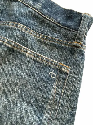 Rag & Bone Miramar denim jean mini asymmetrical skirt size 26 thumbnail 4