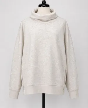 All in Motion Airy‎ Sleek Funnel Neck Pullover Oatmeal Heather Womens Medium NEW thumbnail 1