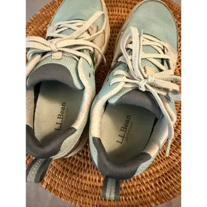 LL Bean Trail Model Waterproof Hiking Shoes Light Blue Grey Womens Low Top‎ thumbnail 5