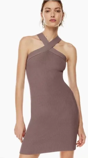 Aritzia Babaton Sculpt Knit Criss Cross Dress thumbnail 1