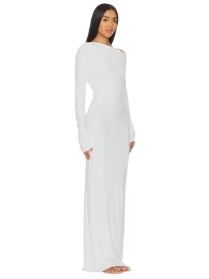 SNDYS Reyna Maxi Dress in White Medium New Womens Long Gown thumbnail 3