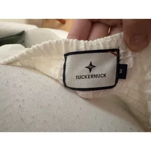 TUCKERNUCK White Annie‎ Smocked Mini Dress Linen Size Small thumbnail 5