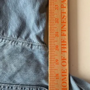 Free People Denim Jumpsuit Womens Small Blue Button Front Short Sleeve‎ Boho thumbnail 12