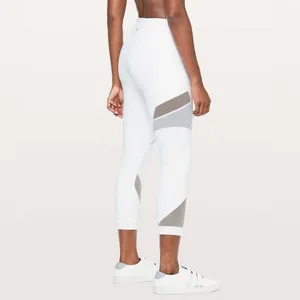 Lululemon Mesh In Motion Crop 23" White Athletic Leggings Size 8 thumbnail 2