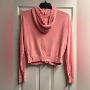Skims Pink French Terry Zip-Up Hoodie Size Medium thumbnail 4