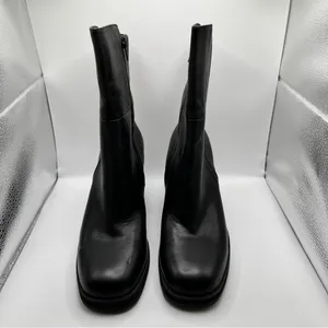 Korks Kork Ease Moergan Black Vegan Side Zip Boots Size 9.5M platform block thumbnail 3