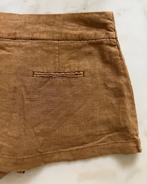 Free People Johana Linen Skort Brown Tan thumbnail 10