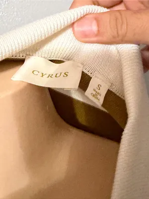Cyrus Striped Short-Sleeve Polo Top - White & Olive thumbnail 2