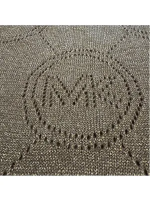Michael Kors Gold Metallic Wool Blend Infinity Scarf, One Size thumbnail 3