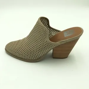 Dolce Vita Beige Laser Cut Closed Toe Heeled Mules Size 10 thumbnail 6