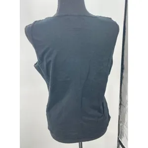 WD NY Black Sleeveless Top with Sequin‎ Lace Embellishment Elegant Evening Wear thumbnail 5