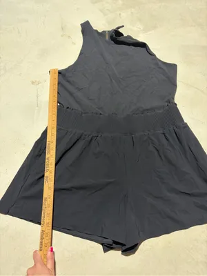 Athleta Black Sleeveless One-Piece Romper XL thumbnail 5