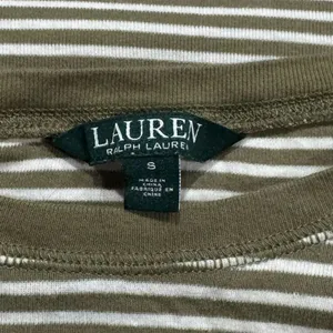 Lauren Ralph Lauren Faux Suede Elbow Patch Striped Long Sleeve Women’s Small thumbnail 2