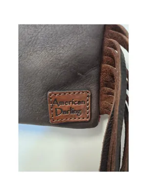 American Darling Western Crossbody Purse Red Cowhair Leather Fringe Aztec Girl thumbnail 7