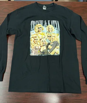 Gildan Trixie & Katya Long Sleeve Black Tee Size Medium thumbnail 1