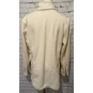 Bob Mackie QVC Wearable Art ivory/cream fleece jacket Size Large thumbnail 5
