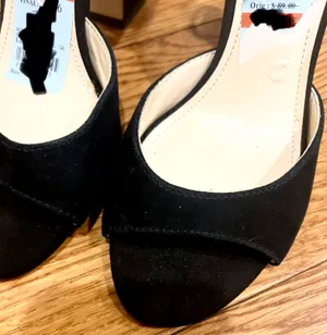 Nine West NWT Gavyn classic suede block heel, open toe statement sandal. 7.5 thumbnail 12