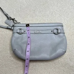 Coach Gray Y2K Leather Wristlet thumbnail 5