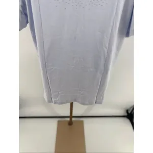 Victoria’s Secret PINK Campus T Shirt M Blue Short Sleeve Glitter Logo Top thumbnail 13