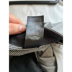 NWT Babaton Atelier Numero Pants Womens 12 Black White Mini Houndstooth Mid Rise thumbnail 4