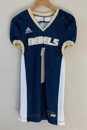 ADIDAS Rebel 1 White ad Navy Football T-Shirt‎ thumbnail 1