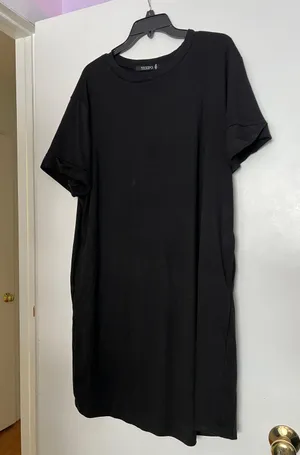 Amazon black tshirt dress thumbnail 1