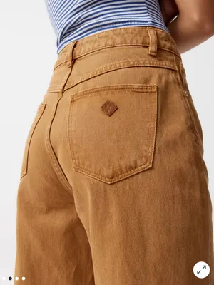 Abrand A Carrie Jeans Warm Tan Straight Leg‎ High Rise Urban Outfitters Size 24 thumbnail 2