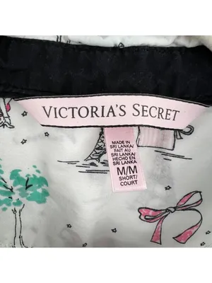 Victorias Secret Travel Paris London Print Pajamas Size Medium White Multicolor thumbnail 6