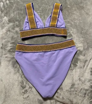 ELYSHAN Purple and Gold Bikini Size M thumbnail 2