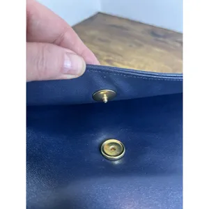 Vintage Navy Blue Shoulder Bag Clutch Purse Korea Snap Closure Retro Handbag Mod thumbnail 6
