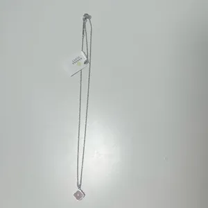 Kendra Scott Mallory Silver Pendant Healing Rose Quartz Necklace thumbnail 7