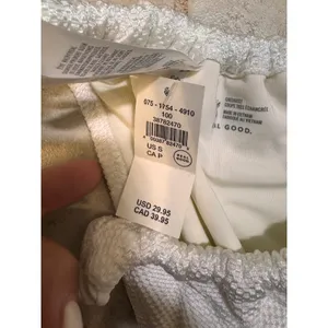 Aerie Real Good White Waffle Textured Side Tie Cheekiest Bikini Bottom Small NWT thumbnail 3