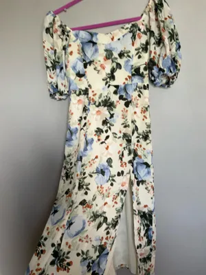Abercrombie & Fitch Floral Puff Sleeve Dress XSP thumbnail 4