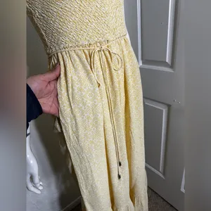 Free People 100%Viscose Little Of Your Love Yellow Floral Jumpsuit Size XS L-20 thumbnail 9