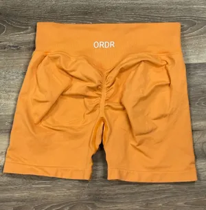 ORDR Scrunch Butt Orange Athletic Shorts Women’s Large thumbnail 1