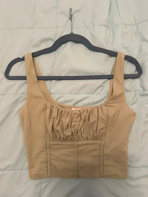 Princess Polly Sage Green Crop Top thumbnail 3