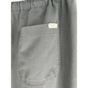 FIGS Technical Collection Drawstring Elastic Waist Scrub Pants Size Large Gray thumbnail 3
