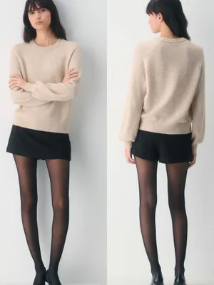 ARITZIA Wilfred SoftSpoke Wool Cashmere Sonder Oatmeal Sweater Pullover Top thumbnail 2