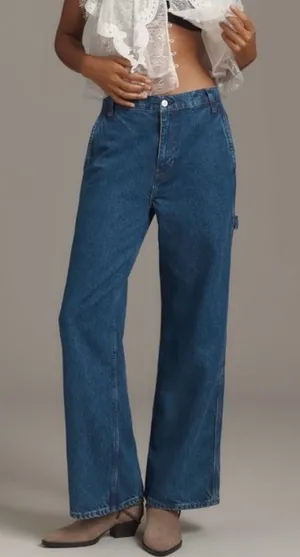 Reformation Diego Mid-Rise Baggy Utility Jeans 30 Cleary Anthropologie NEW thumbnail 1