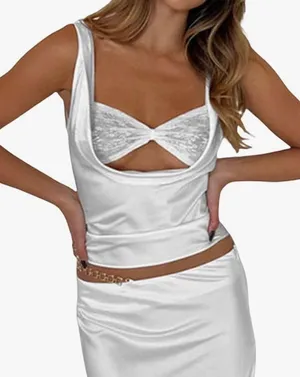 Vintage Lace Trim Camisole White Size M thumbnail 1